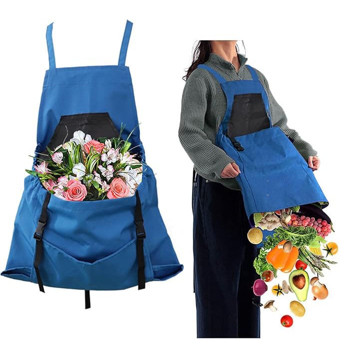💖Mother's Day Hot Sale 50% OFF 🌱Cross Back Gardening Apron With Deep Kangaroo Release Pockets