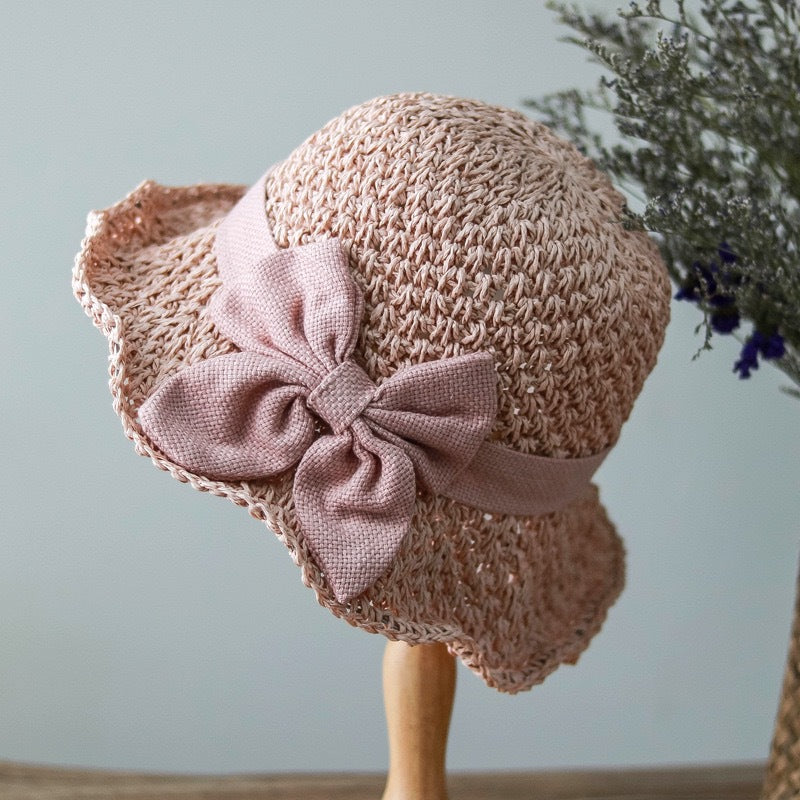 🔥Summer Special !✨Straw Hat with Retro Bow – Foldable & Breathable for Summer
