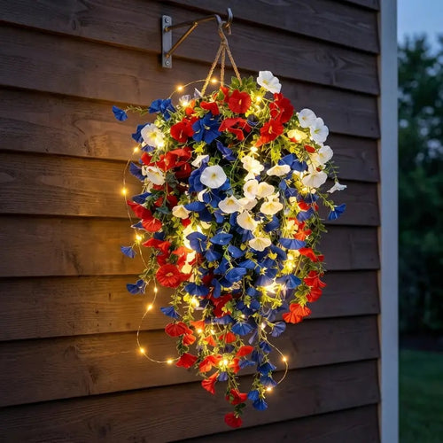 ✨ Celebrate America's 250th Anniversary with Patriotic Hanging Flower Baskets