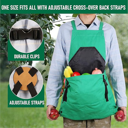 💖Mother's Day Hot Sale 50% OFF 🌱Cross Back Gardening Apron With Deep Kangaroo Release Pockets