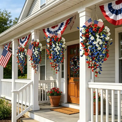 ✨ Celebrate America's 250th Anniversary with Patriotic Hanging Flower Baskets