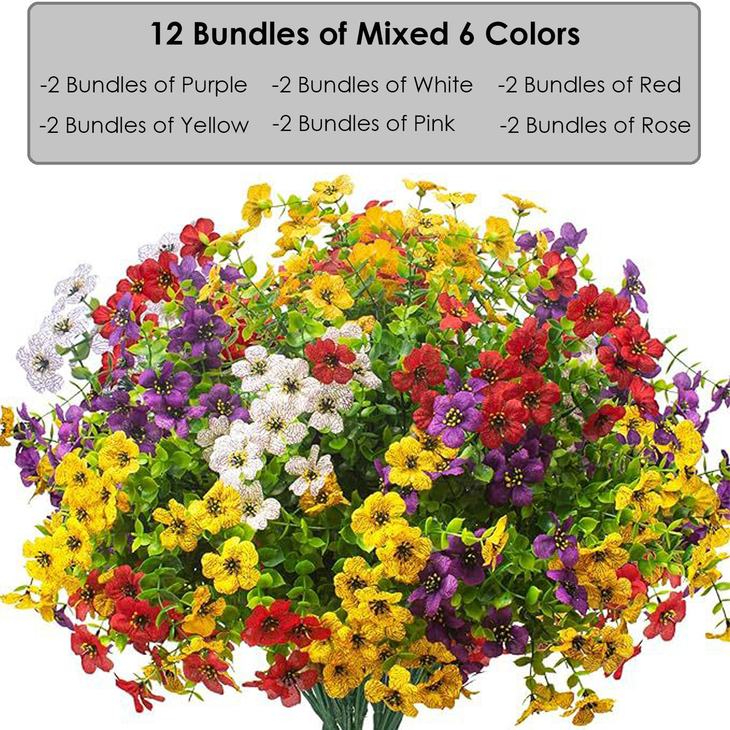 💖Last Day Deal !! 50%OFF🌺UV Resistant Colorful Artificial Flower
