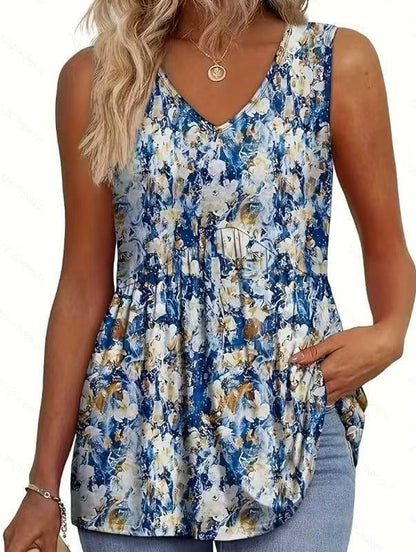 🔥🔥Last Day 50% OFF🔥2026 Women's Flowy Peplum Tank Top – V Neck Sleeveless Stretchy Summer Top