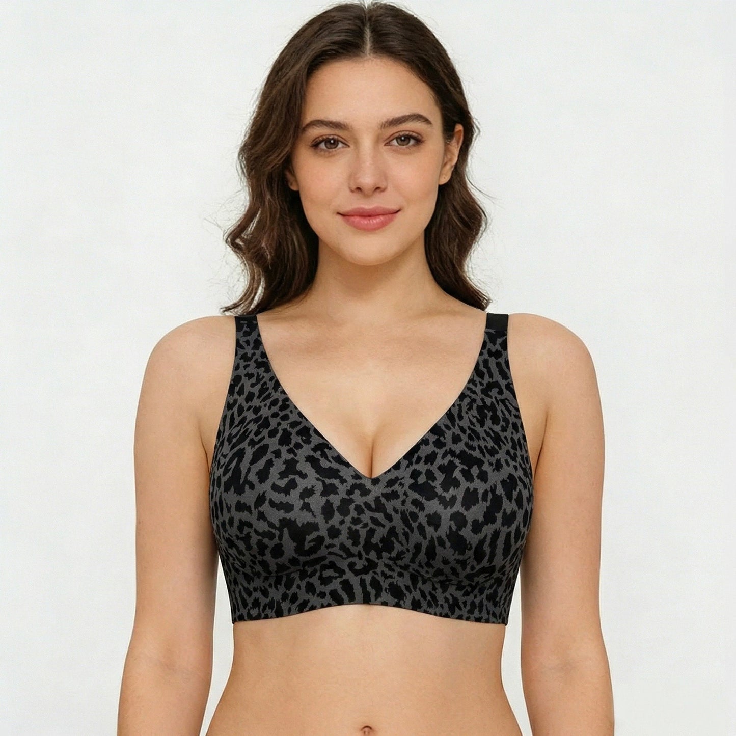 🏆Mother's Day SALE 49% OFF 🔥Super Firming Leopard Print Jelly  Bra | Women Wirefree Bras 👍No More Sagging Breasts