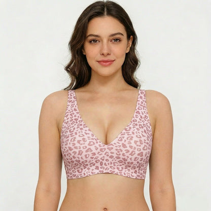 🏆Mother's Day SALE 49% OFF 🔥Super Firming Leopard Print Jelly  Bra | Women Wirefree Bras 👍No More Sagging Breasts