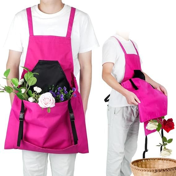 💖Mother's Day Hot Sale 50% OFF 🌱Cross Back Gardening Apron With Deep Kangaroo Release Pockets