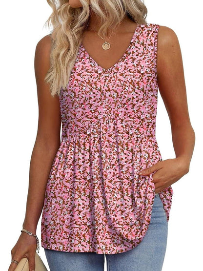 🔥🔥Last Day 50% OFF🔥2026 Women's Flowy Peplum Tank Top – V Neck Sleeveless Stretchy Summer Top