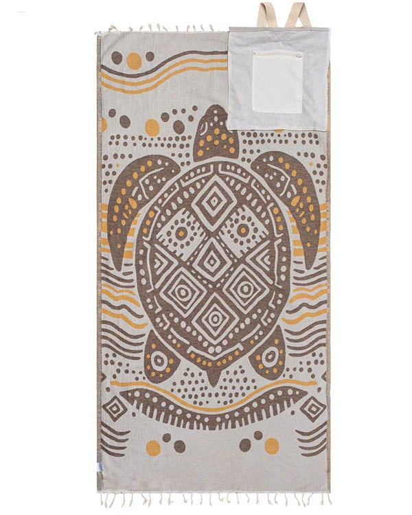 ⏰LAST DAY $20 OFF - 🏖️ 2-in-1 Turkish Cotton Towel Bag with Inner Zip Pocket & Sand-Repelling Fabric