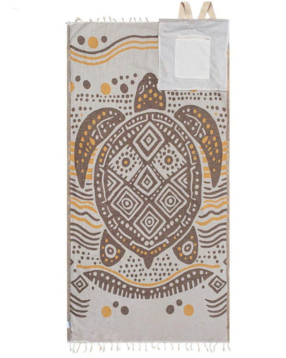⏰LAST DAY $20 OFF - 🏖️ 2-in-1 Turkish Cotton Towel Bag with Inner Zip Pocket & Sand-Repelling Fabric