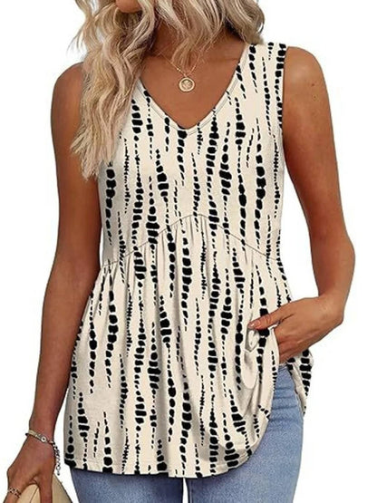 🔥🔥Last Day 50% OFF🔥2026 Women's Flowy Peplum Tank Top – V Neck Sleeveless Stretchy Summer Top