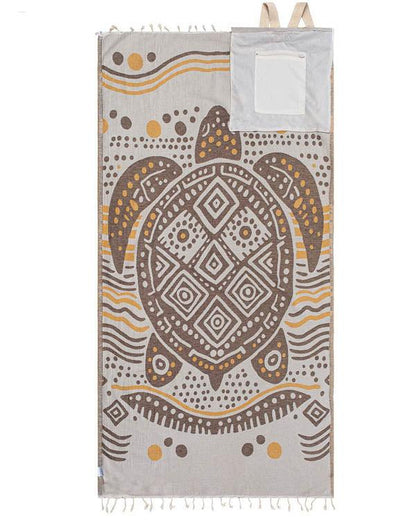 ⏰LAST DAY $20 OFF - 🏖️ 2-in-1 Turkish Cotton Towel Bag with Inner Zip Pocket & Sand-Repelling Fabric