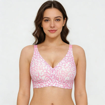 🏆Mother's Day SALE 49% OFF 🔥Super Firming Leopard Print Jelly  Bra | Women Wirefree Bras 👍No More Sagging Breasts