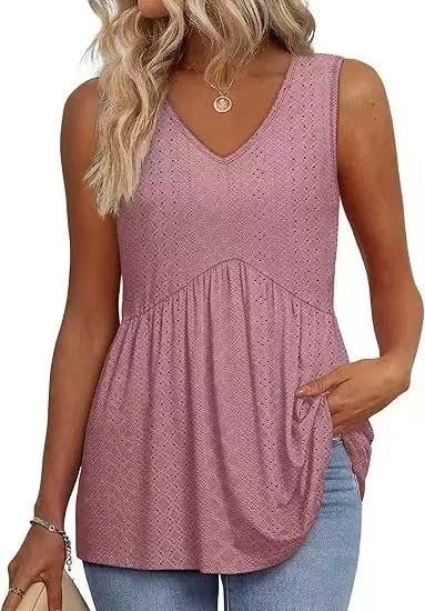 🔥🔥Last Day 50% OFF🔥2026 Women's Flowy Peplum Tank Top – V Neck Sleeveless Stretchy Summer Top