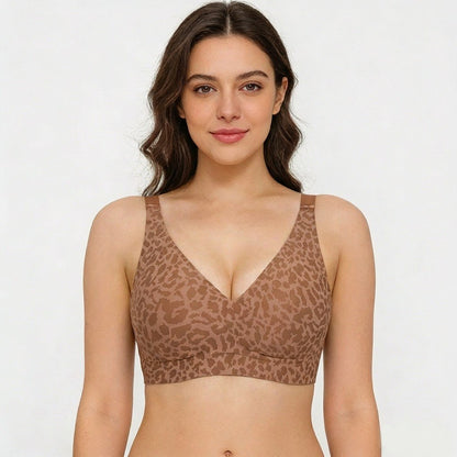 🏆Mother's Day SALE 49% OFF 🔥Super Firming Leopard Print Jelly  Bra | Women Wirefree Bras 👍No More Sagging Breasts