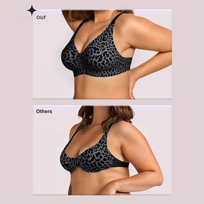 🏆Mother's Day SALE 49% OFF 🔥Super Firming Leopard Print Jelly  Bra | Women Wirefree Bras 👍No More Sagging Breasts