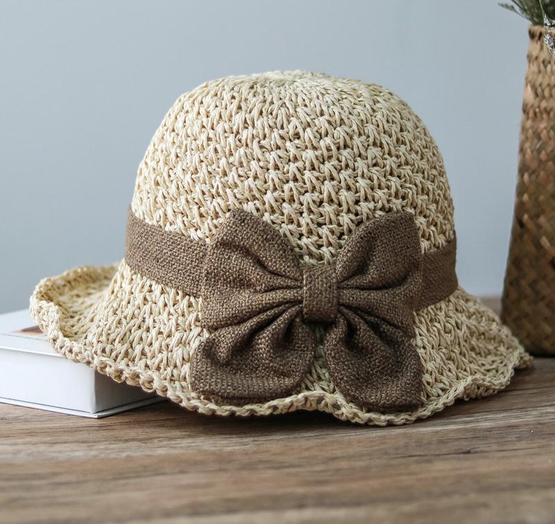 🔥Summer Special !✨Straw Hat with Retro Bow – Foldable & Breathable for Summer