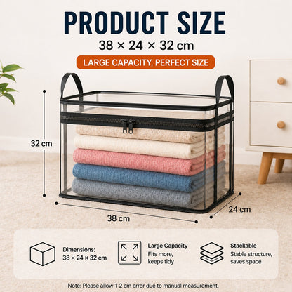 🔥LAST DAY 50% OFF - 📦Large Heavy-Duty Thick Plastic Clear Storage Bag for Clothes, Moving & Storage